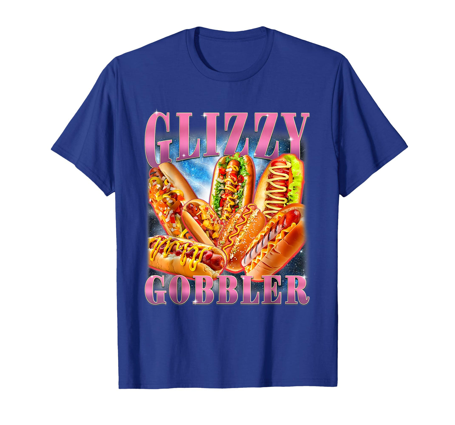 Glizzy Gobbler Funny Wiener Hot Dog Meme Bootleg Graphic T-Shirt