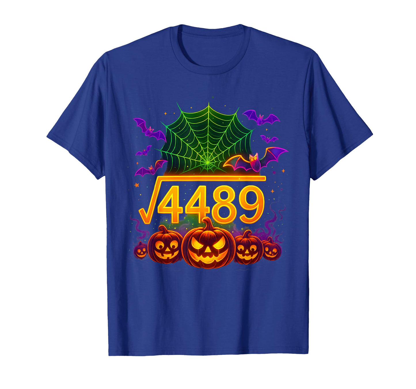 Funny 67 Meme Math Teacher 6 7 Halloween Square Root 4489 T-Shirt