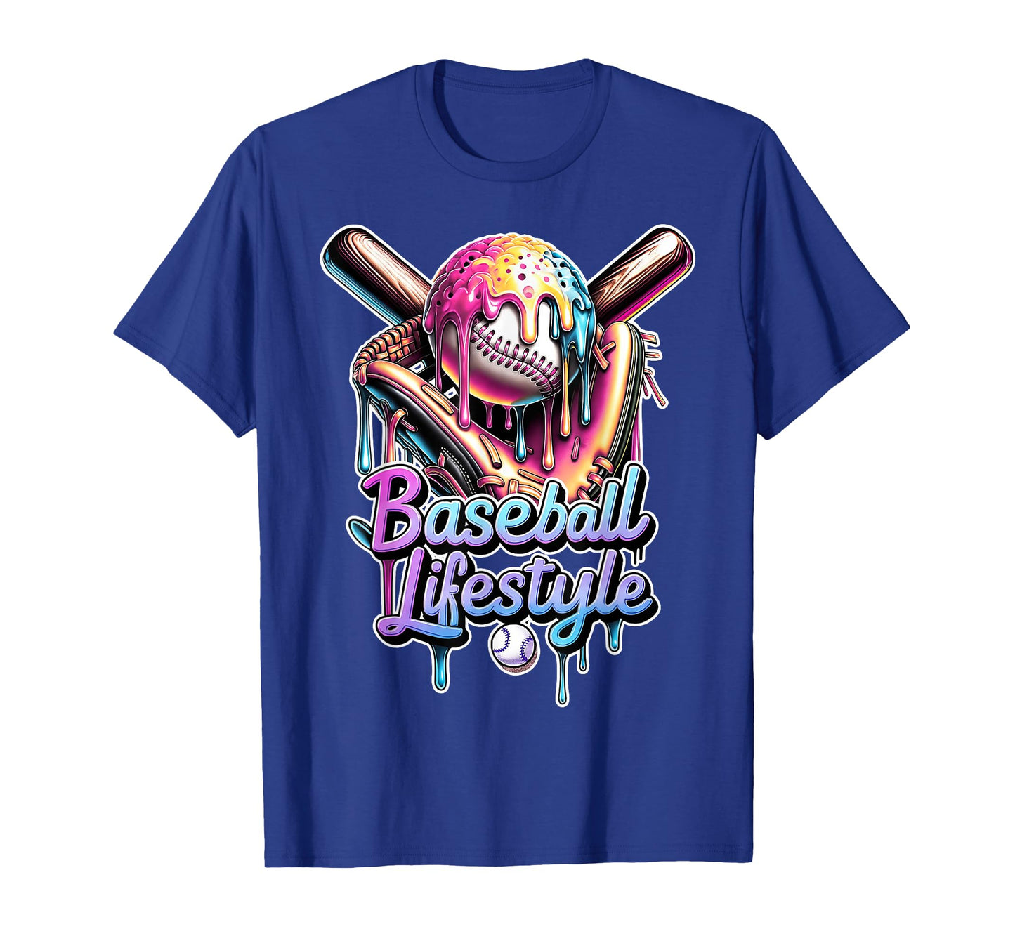 Baseball Lifestyle Ice Cream Drip Men Boys Kids Girl Women T-Shirt