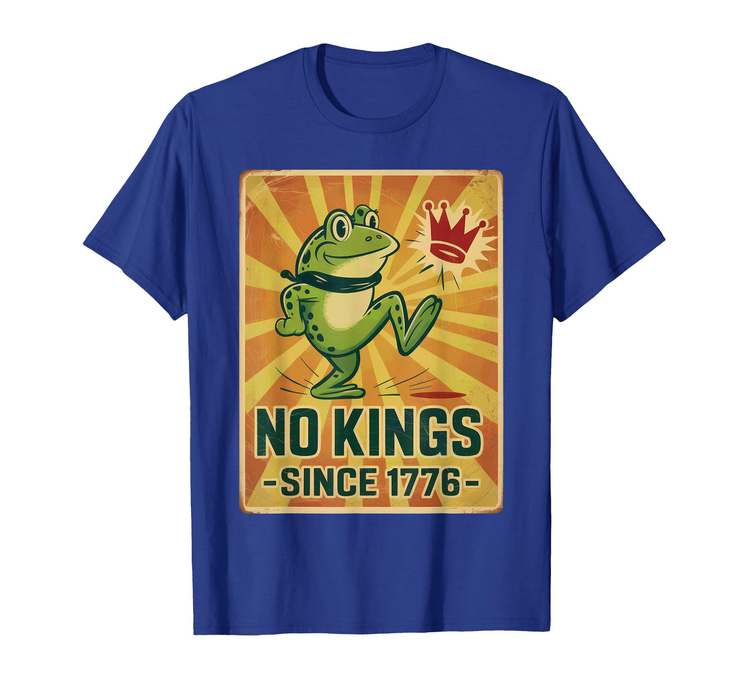 No Kings Since 1776 Propaganda Poster Frog Shirt Men Women T-Shirt