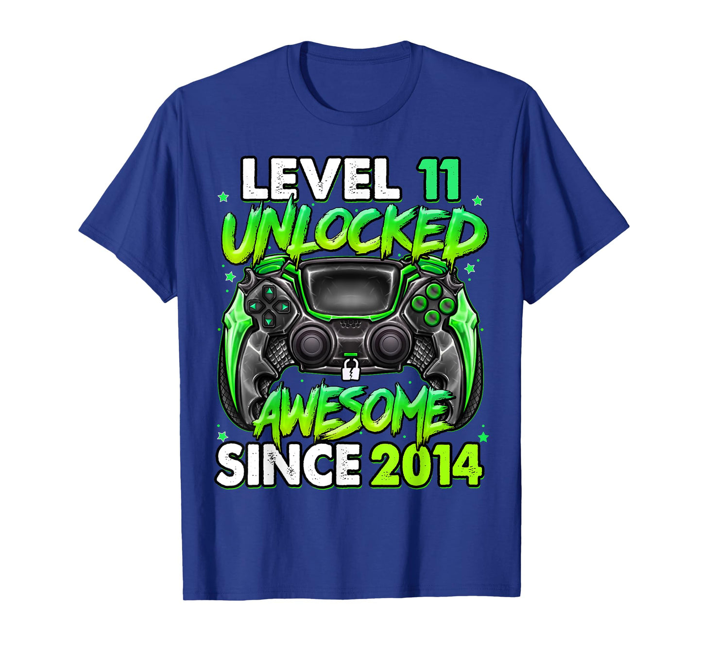 Level 11 Unlocked Awesome Since 2014 11th Birthday Gaming T-Shirt