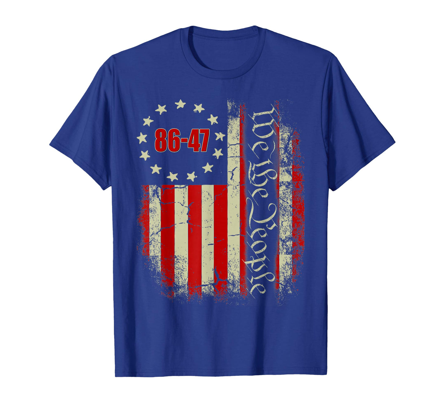 86 47 Roman Numerals LXXXVI XLVII 8647 Subtle Anti Trump T-Shirt