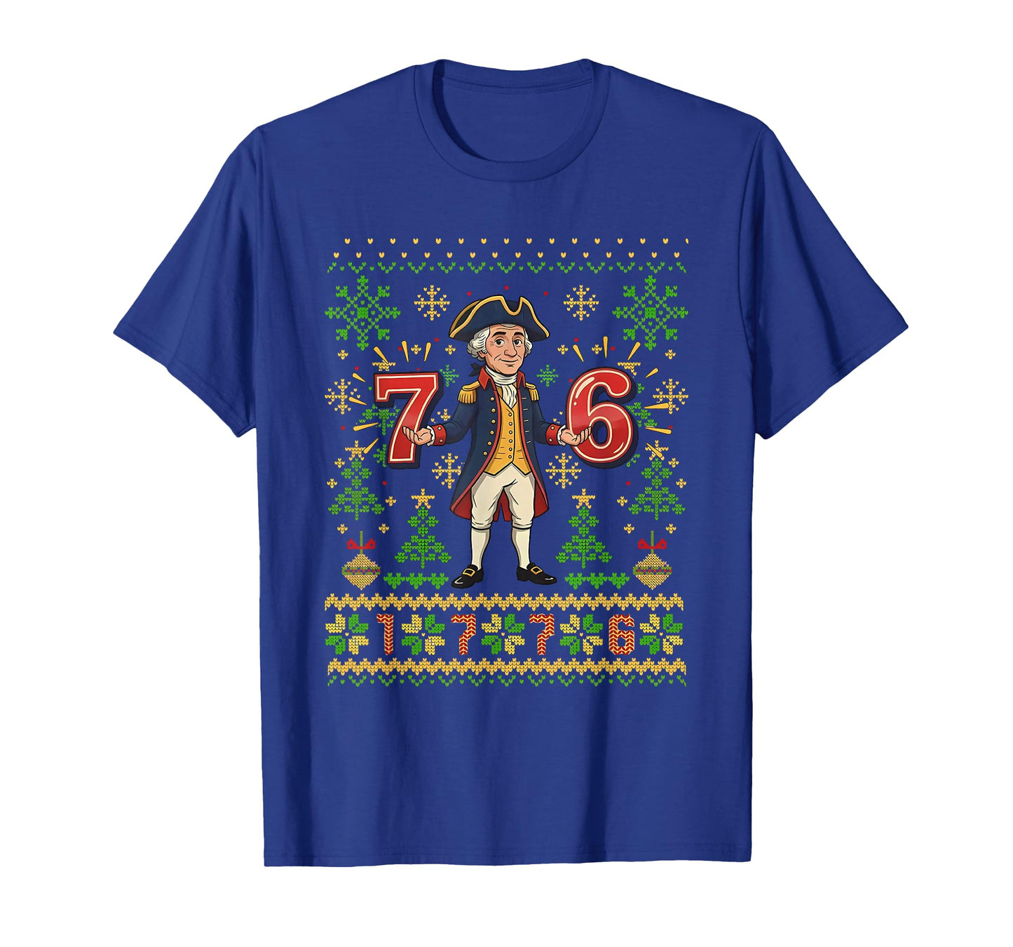 67 Funny George Washington Meme Six Seven Ugly Christmas T-Shirt