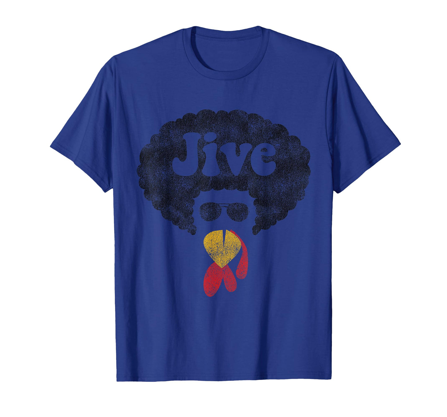 Funny Thanksgiving Jive Gift Vintage Distressed Turkey Face T-Shirt