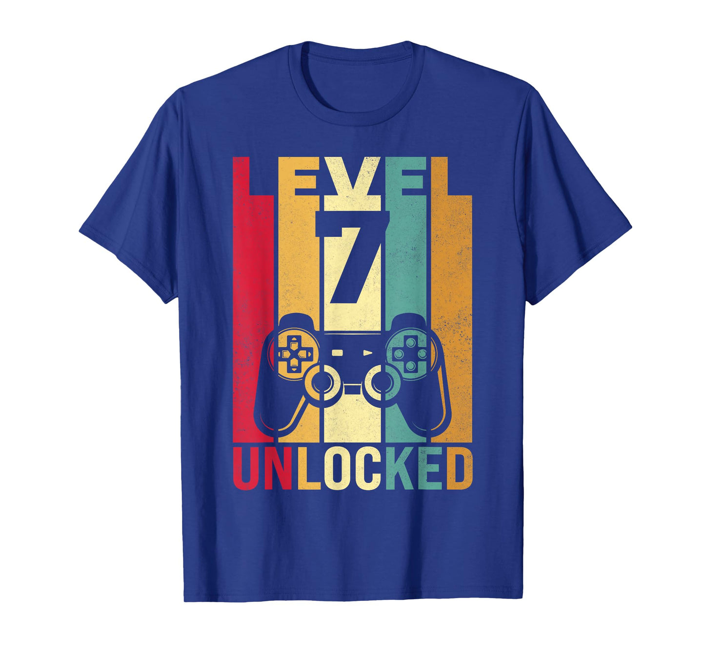 Seven 7yr 7 Birthday Boy Son Funny Gamer 7th Years Old T-Shirt