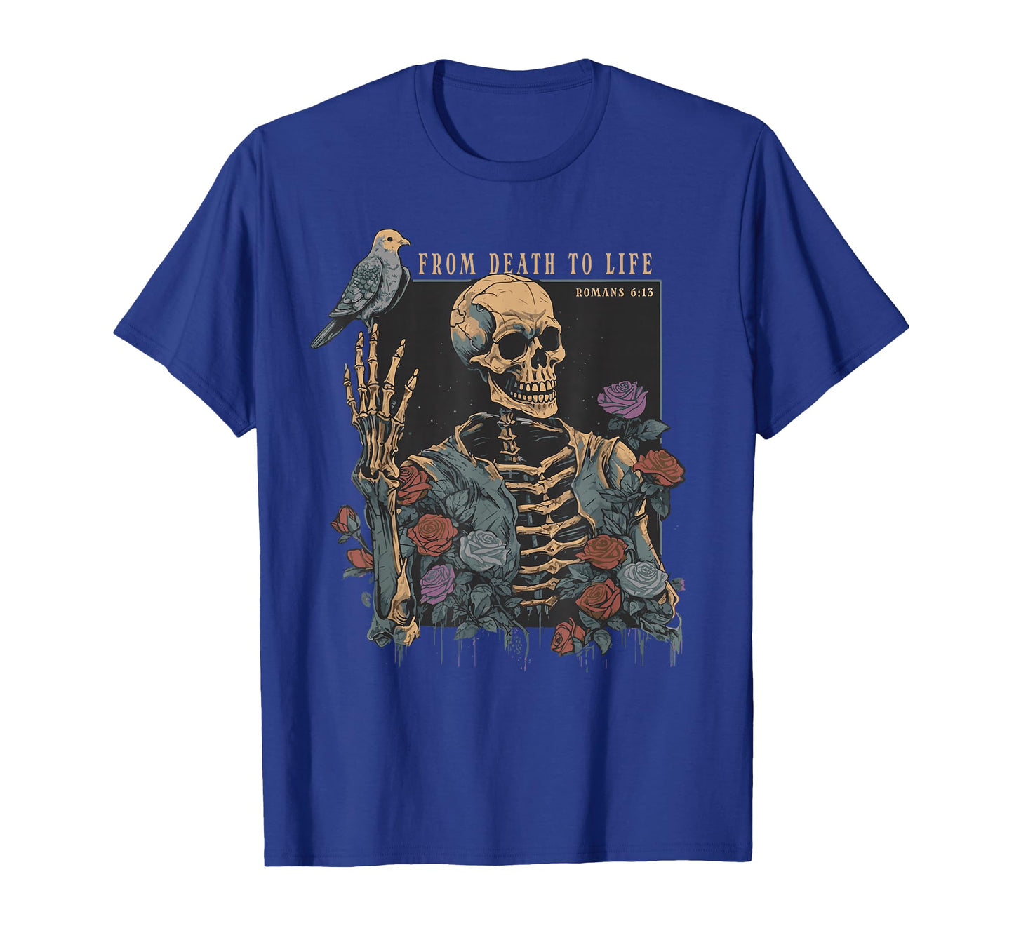 Christian Vintage Gothic Skeleton Bible Quote Romans 6:13 T-Shirt