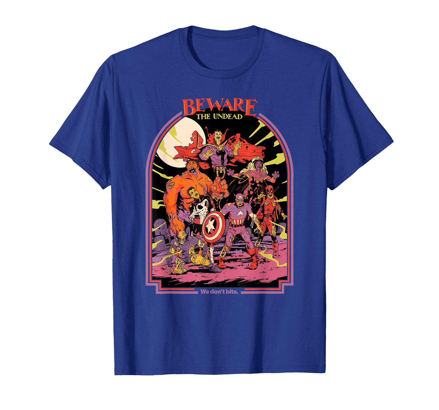 Marvel Zombies Beware the Undead We Donβt Bite Halloween T-Shirt