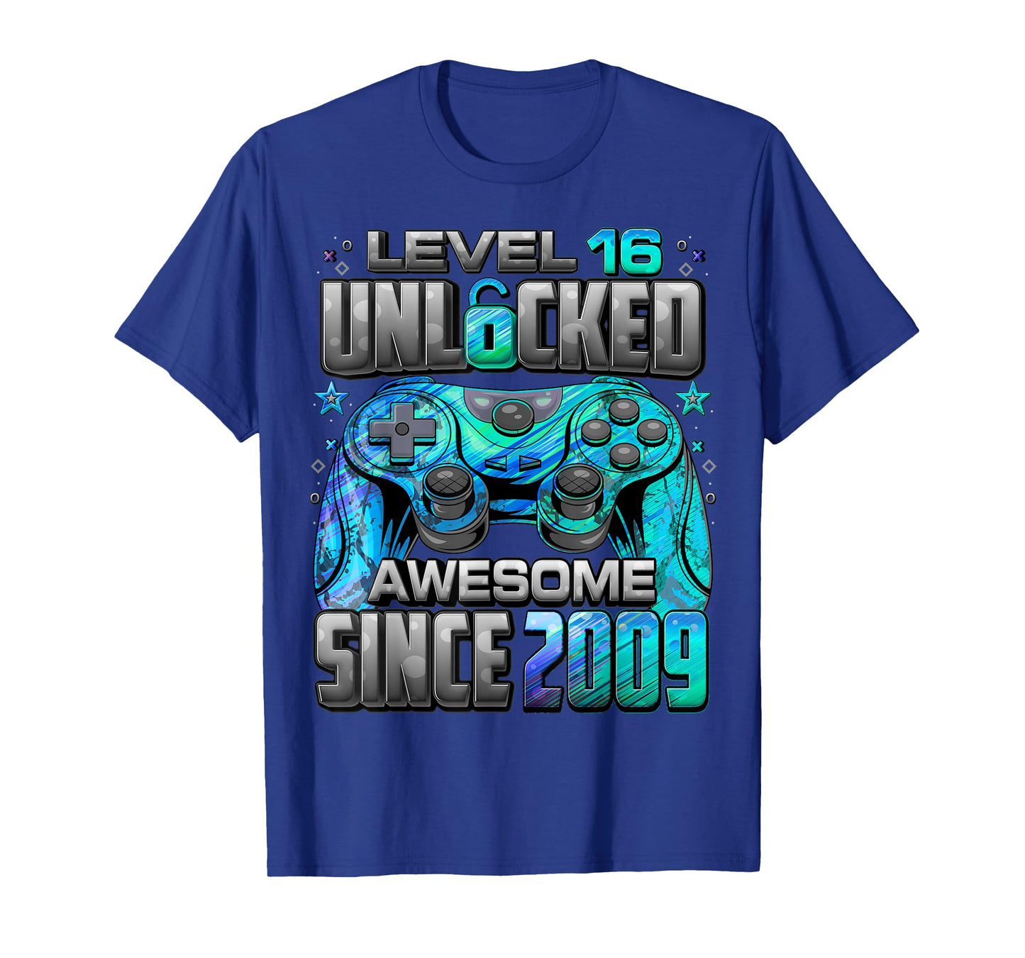 Level 16 Unlocked Awesome Since 2009 16th Birthday Gaming T-Shirt