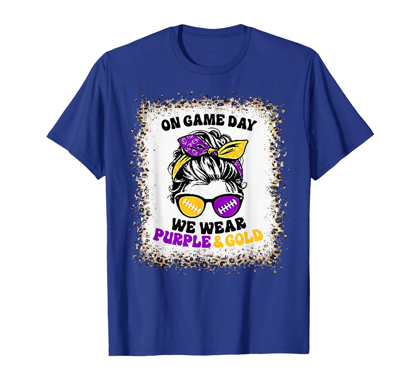 On Gameday Football We Wear Purple and Gold Game Day T-Shirt