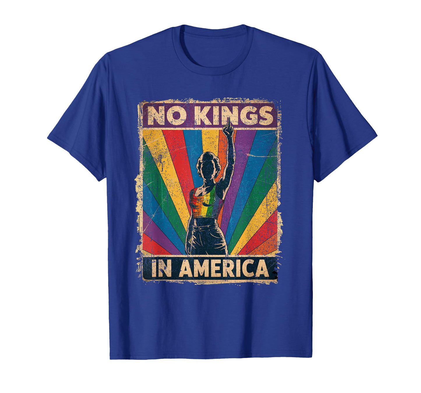 Funny No Kings In America LGBT Retro T-Shirt