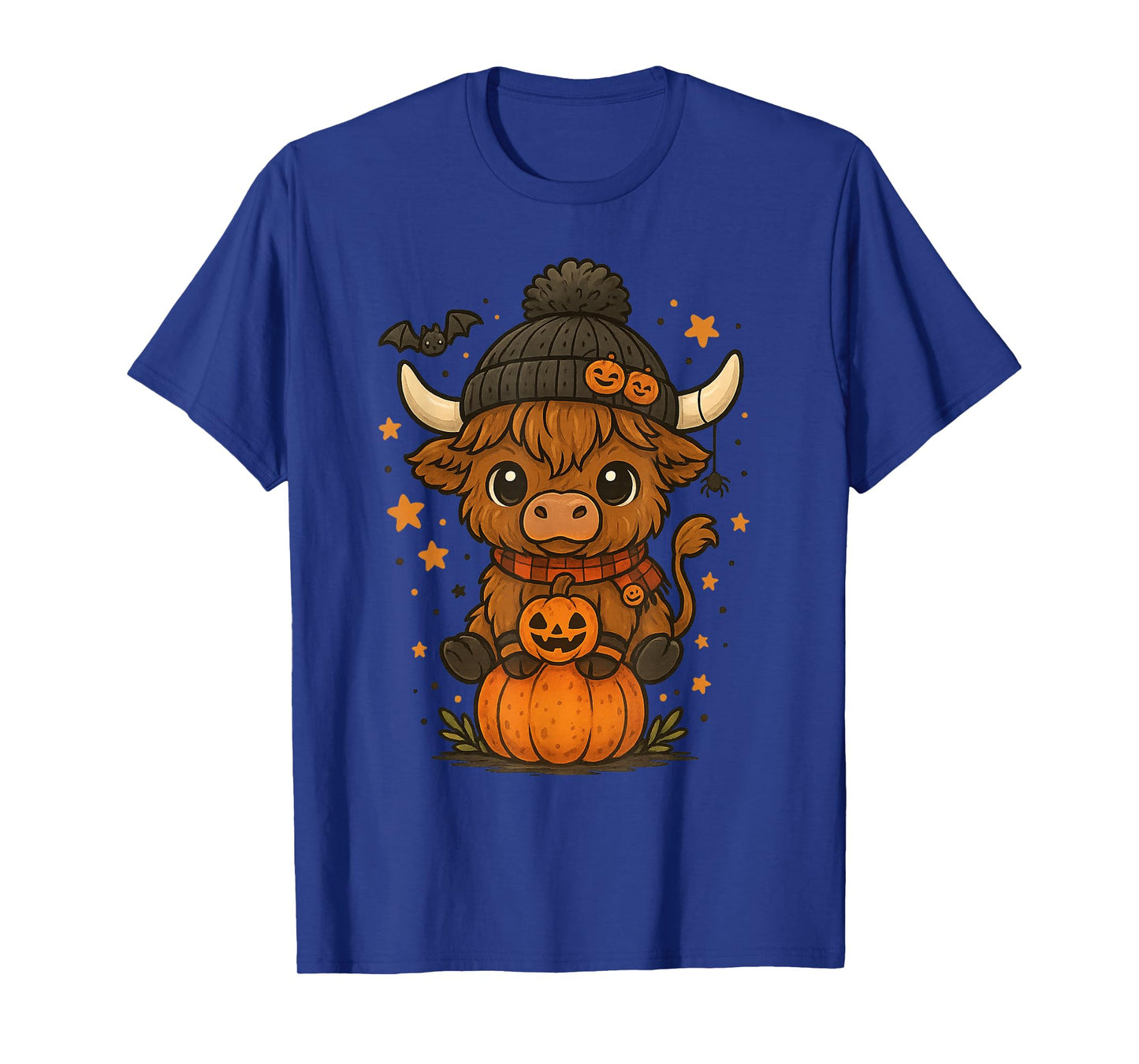 Highland Cow Halloween Cute Pumpkin T-Shirt