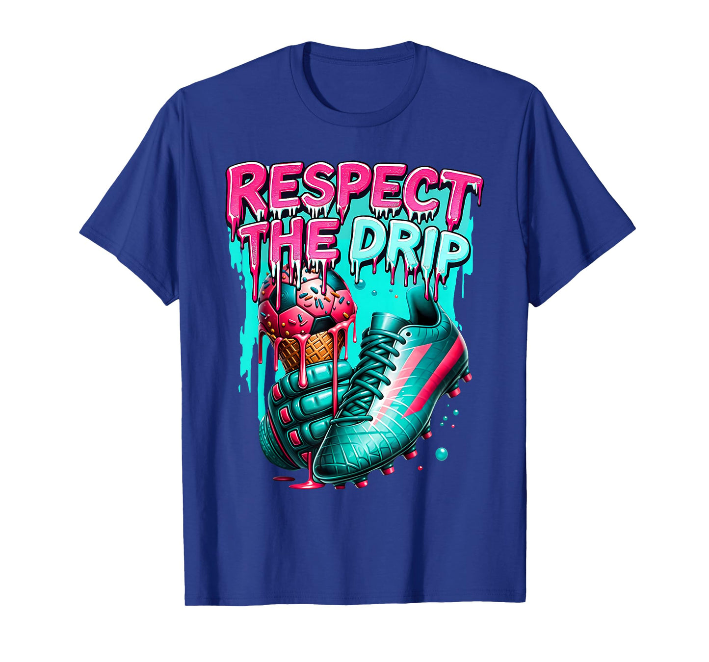 Soccer Drip Boys Ice Cream Drip Youth Respect The Drip T-Shirt