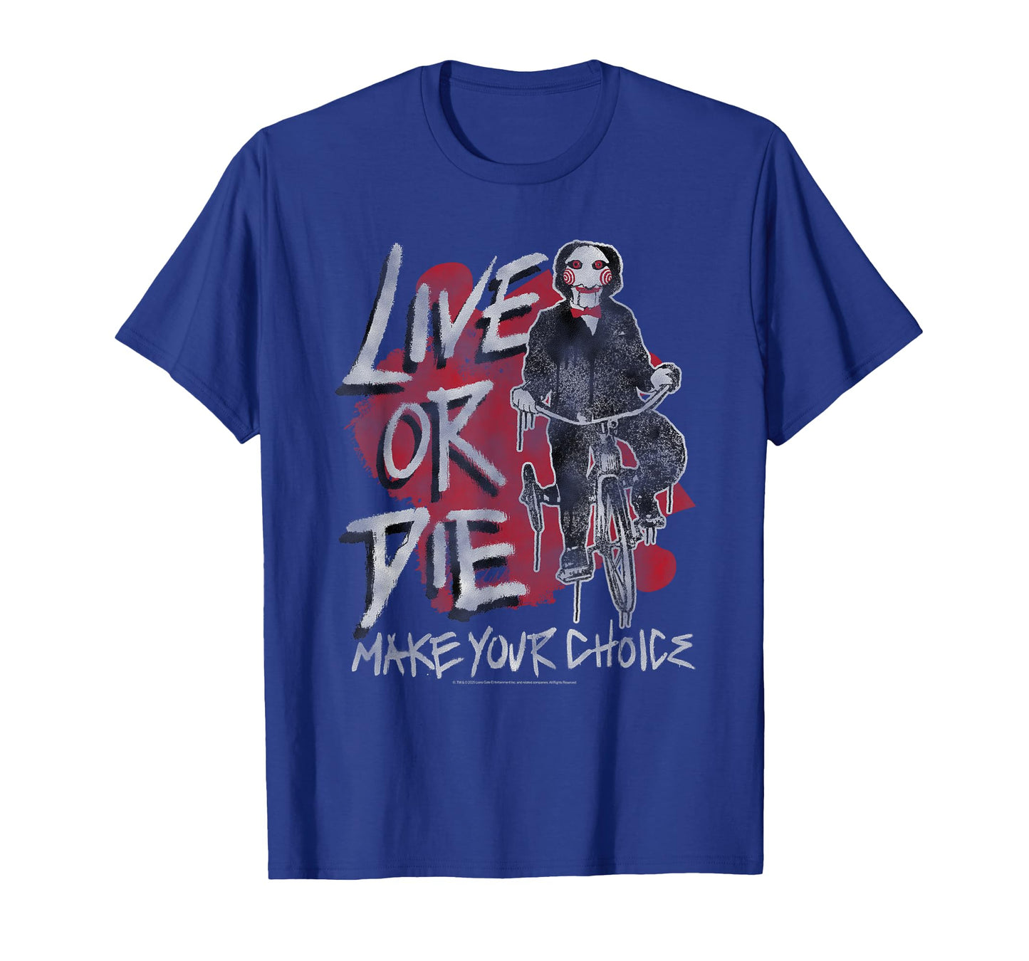 Saw Live or Die Jigsaw on Tricycle Horror Movie T-Shirt