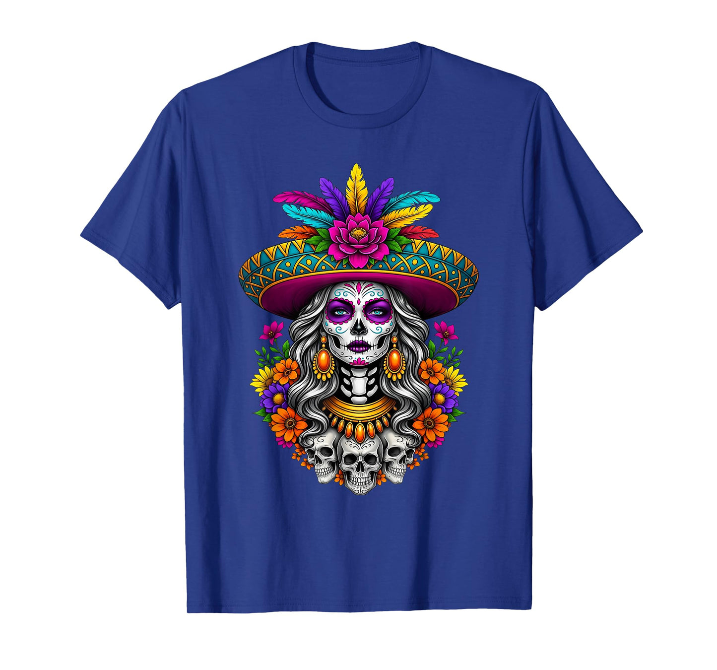 Dia De Los Muertos Day of The Dead Sugar Skull Halloween T-Shirt