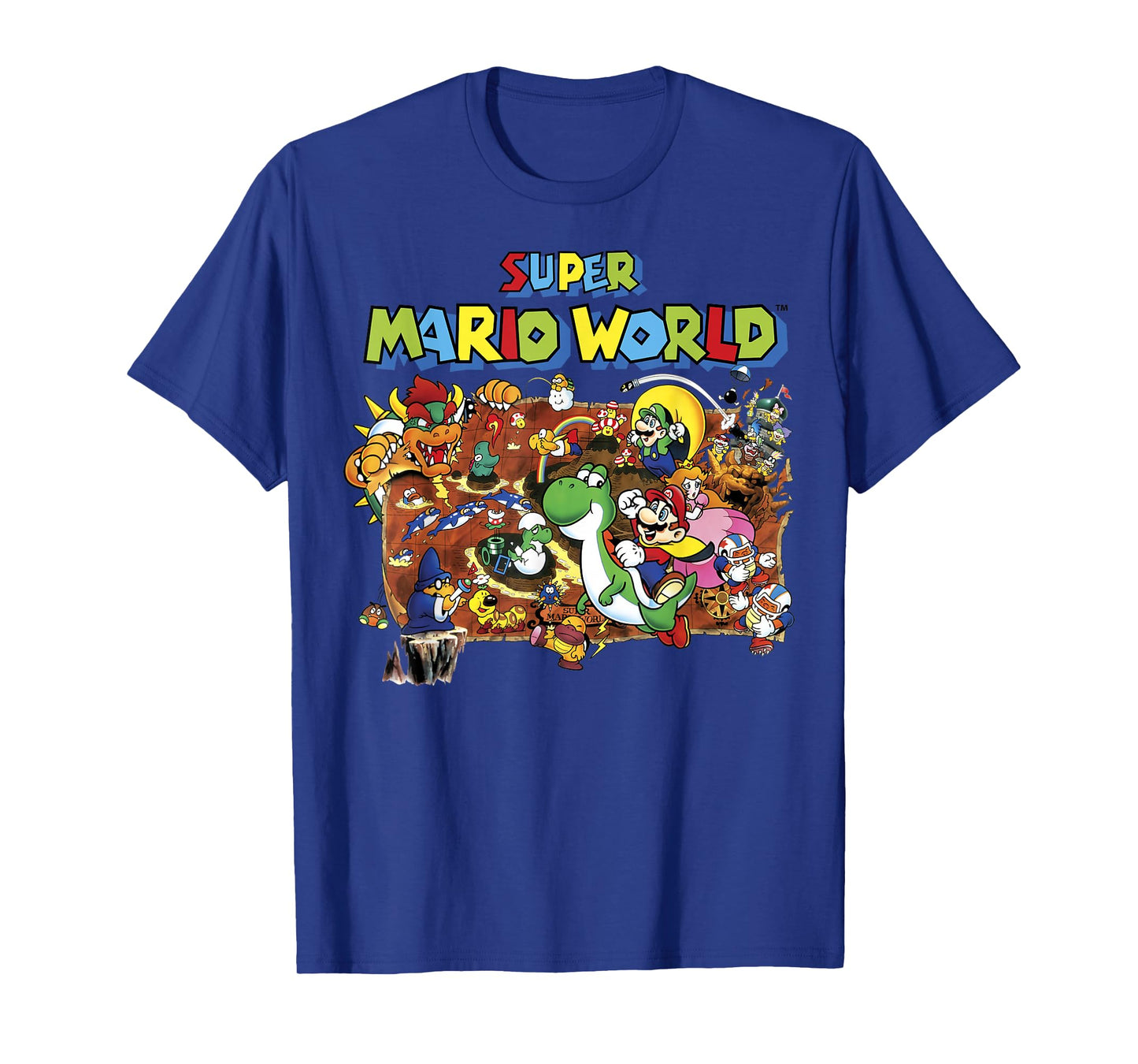 Super Mario World Retro Map Graphic T-Shirt T-Shirt