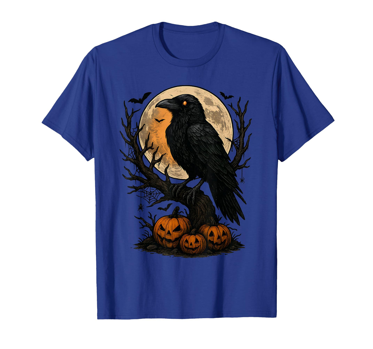 Black Crow Black Bird Moon Men & Women Halloween Raven T-Shirt