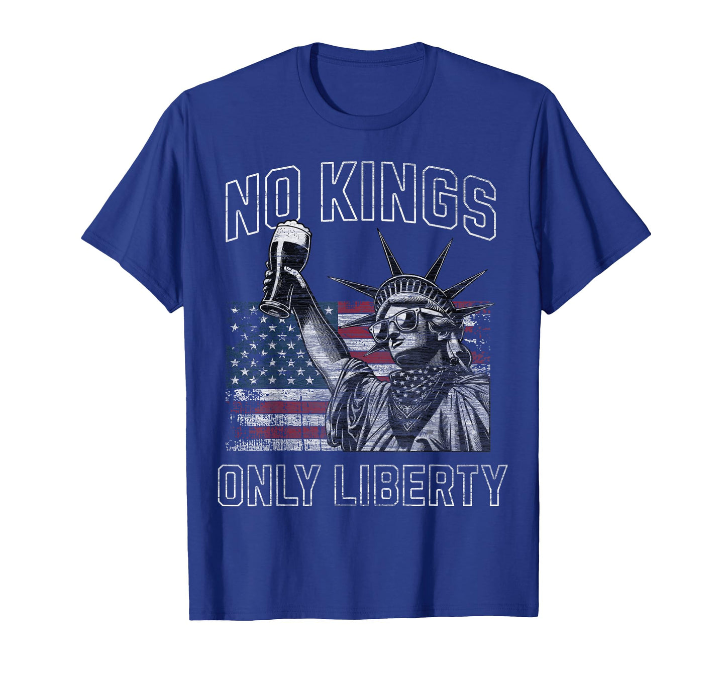 Patriotic American Flag Freedom Liberty No Kings Top T-Shirt