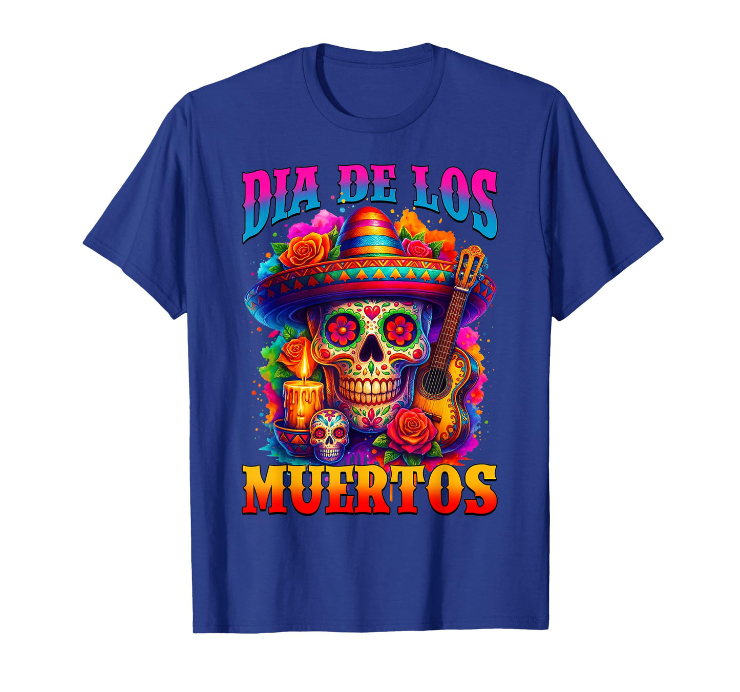 Dia De Los Muertos Day of The Dead Sugar Skull Halloween Men T-Shirt