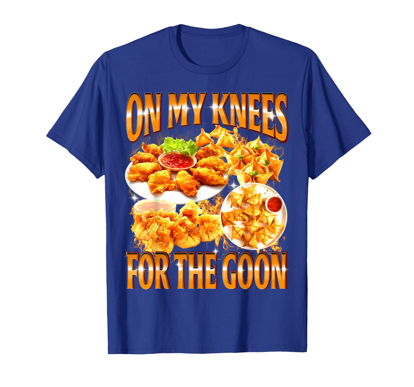 On My Knees for The Goon Bootleg Food Crab Rangoon Meme T-Shirt