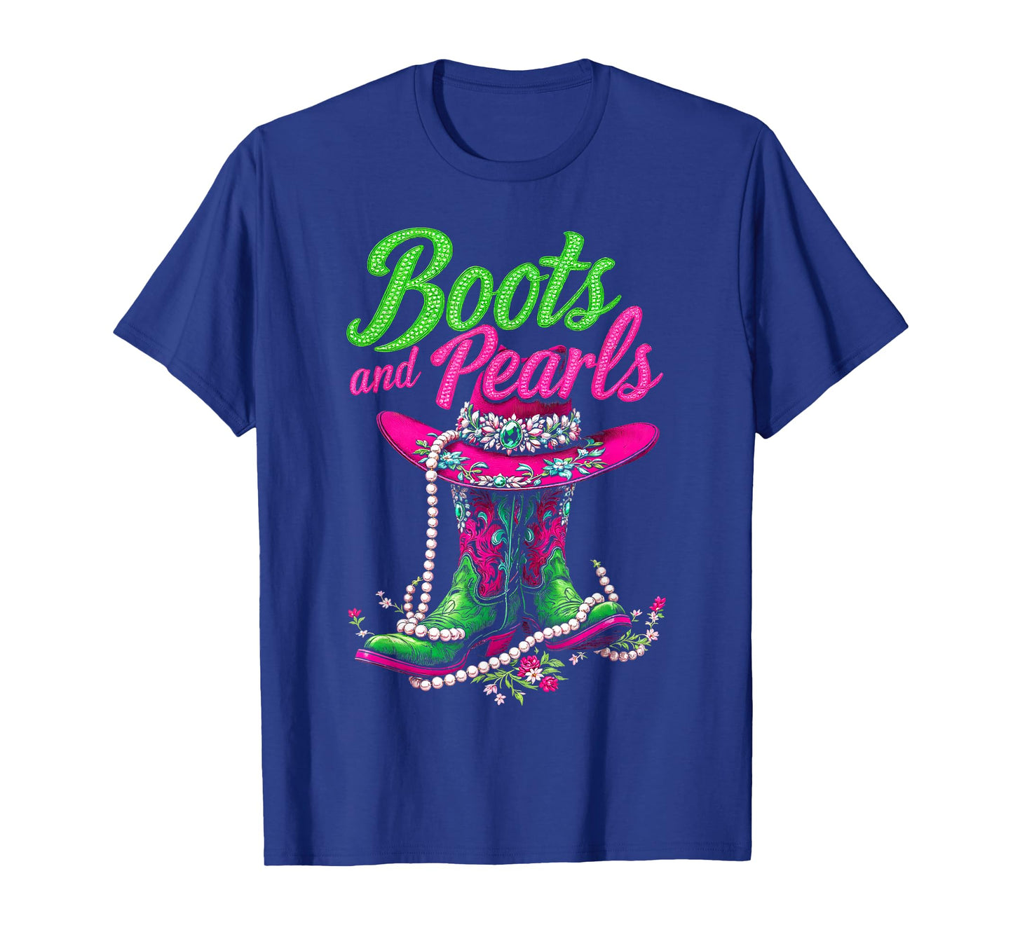 Boots To The Ground Pink Cowgirl T-Shirt