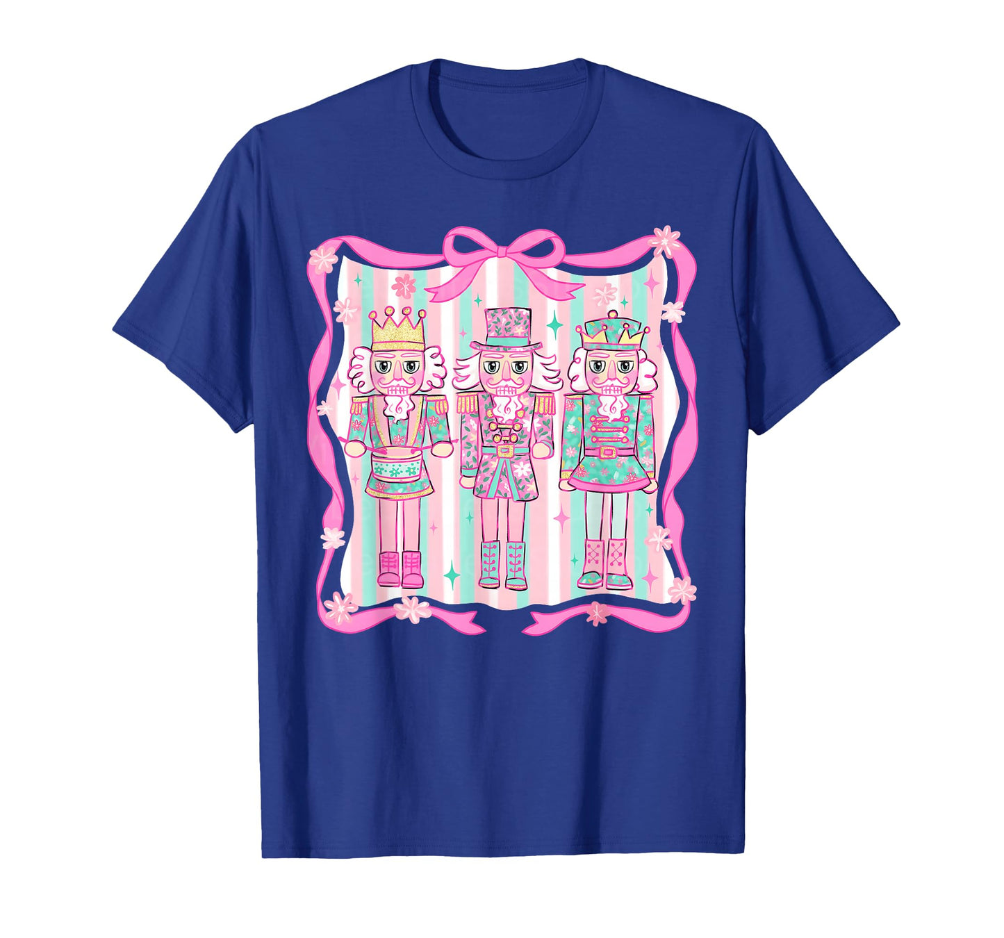 Nutcracker Coquette Pink Bow Xmas Holiday Merry Christmas T-Shirt