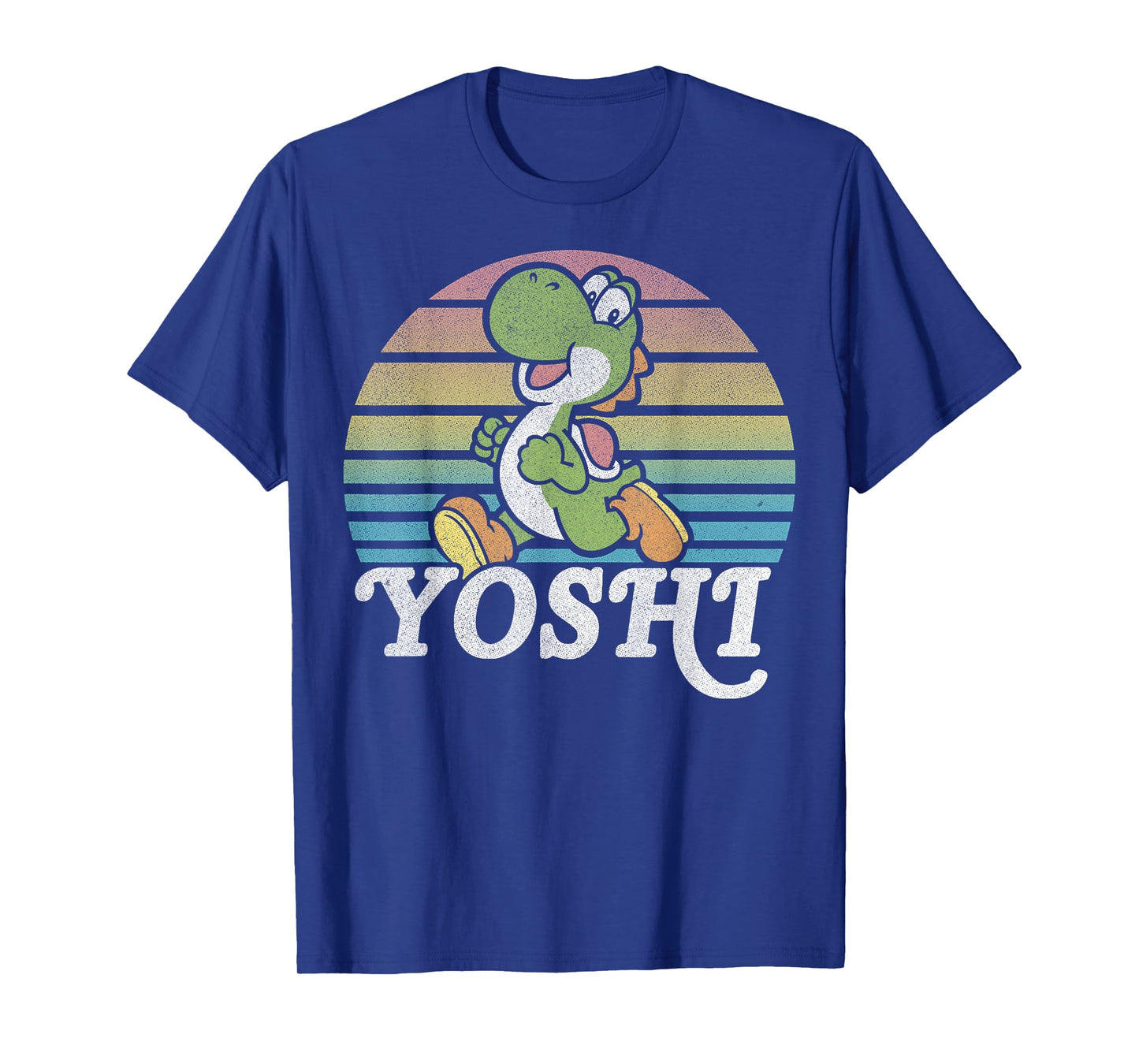 Super Mario Yoshi Retro Line Run Portrait T-Shirt