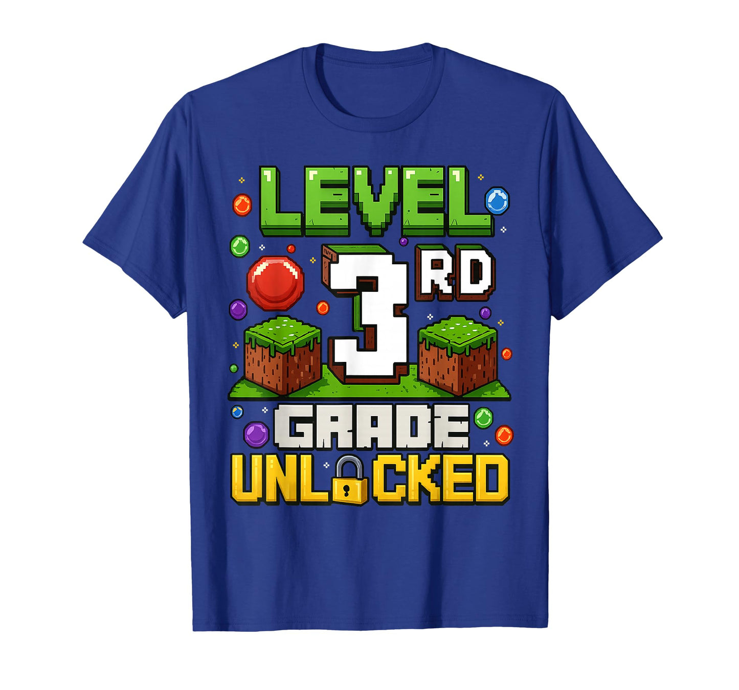 Level 3rd Grade Unlocked Retro Video Game Back to School Boy T-Shirt