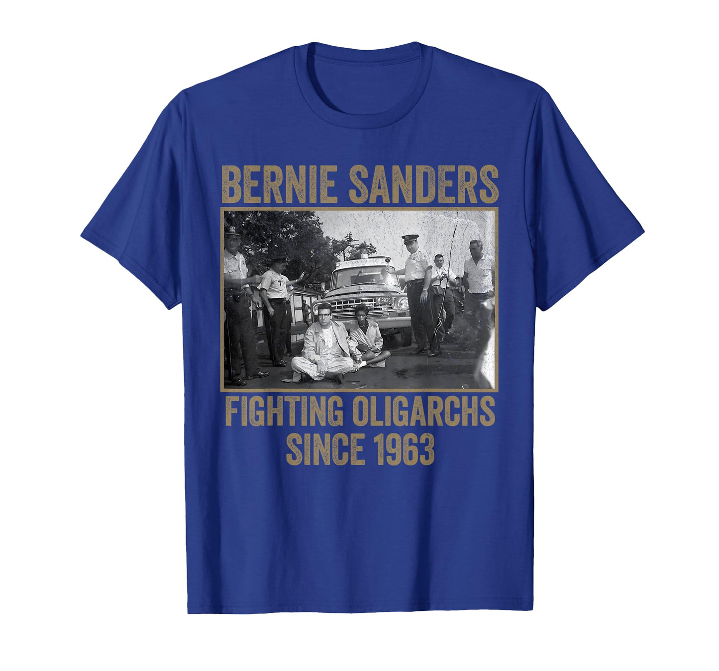 Bernie Fighting Oligarchs 1963 Indivisible No Kings Protest T-Shirt