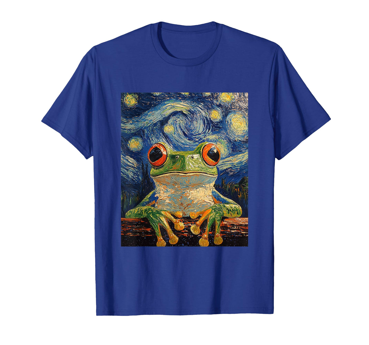 Funny Frog Graphic - Van Gogh Style - Starry Night T-Shirt