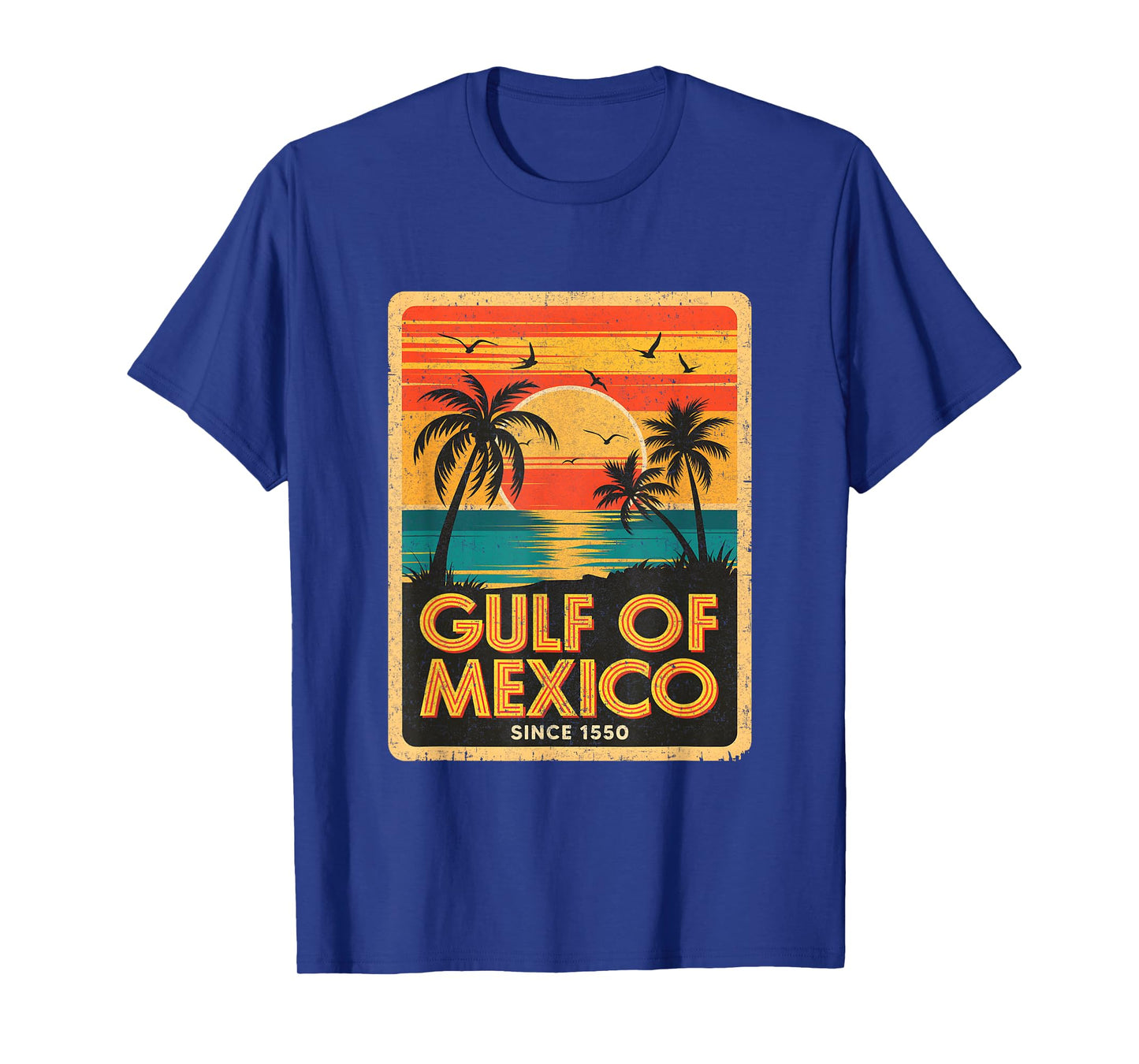 Gulf Of Mexico Women Men Vintage Since 1550 Mexican T-Shirt