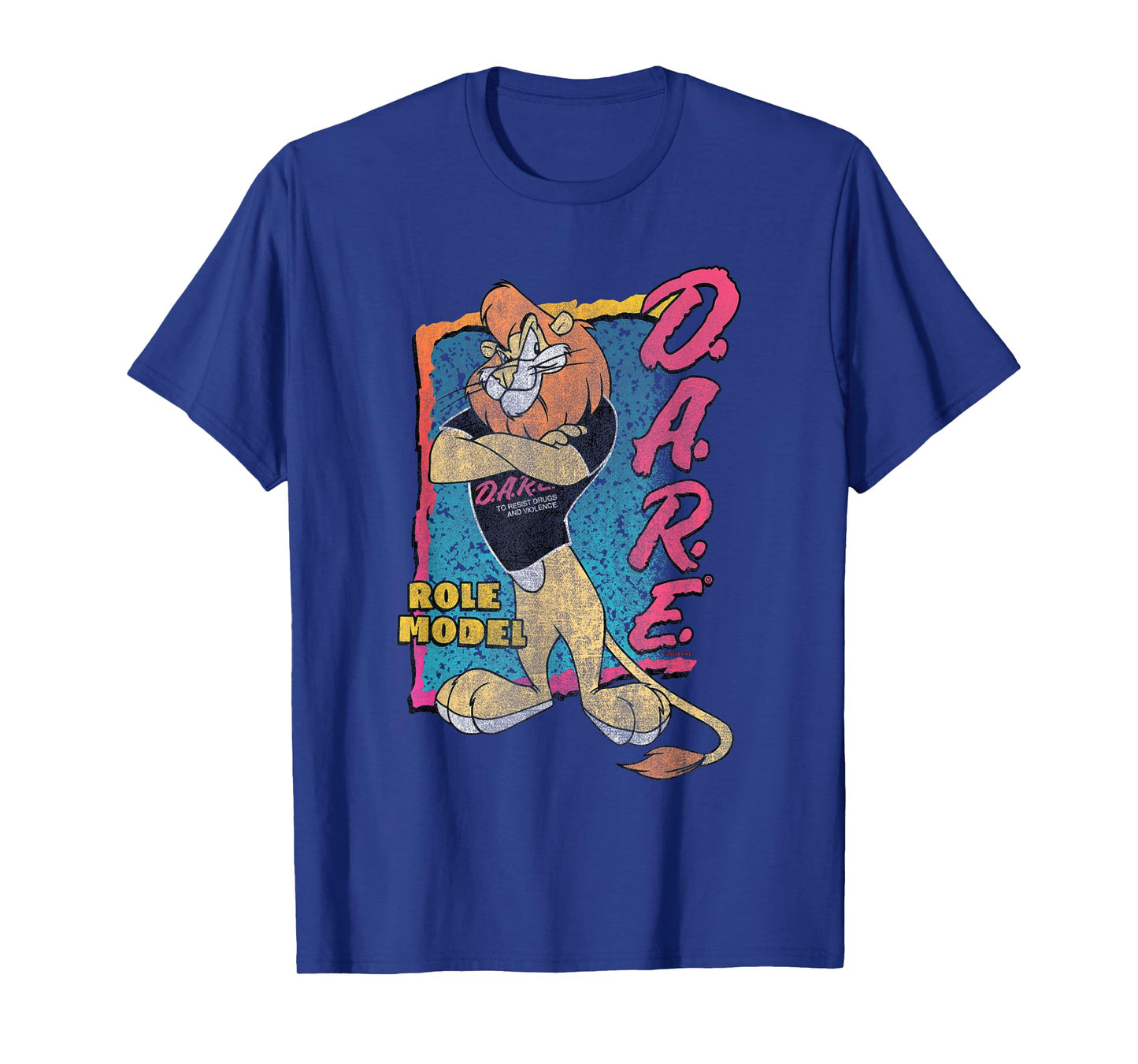 D.A.R.E. Program 90's Style Daren The Lion Role Model PSA T-Shirt