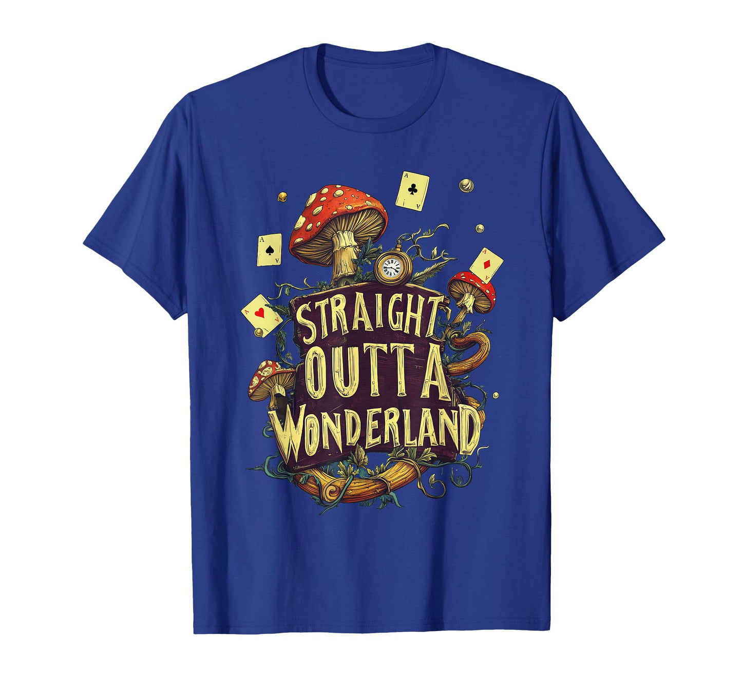 Alice in Wonderland - Fantasy World Novel Adventures Vintage T-Shirt