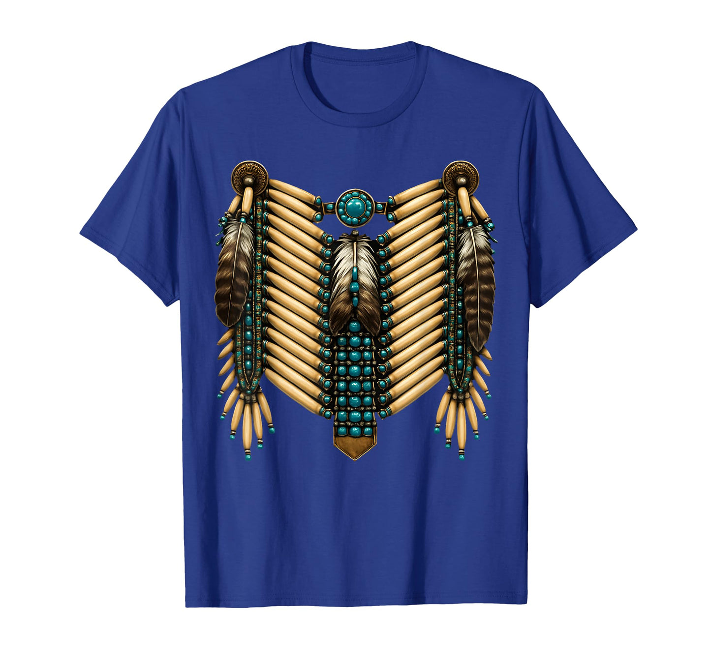 Native American Indian Bone Breastplate Graphic Costume 2025 T-Shirt