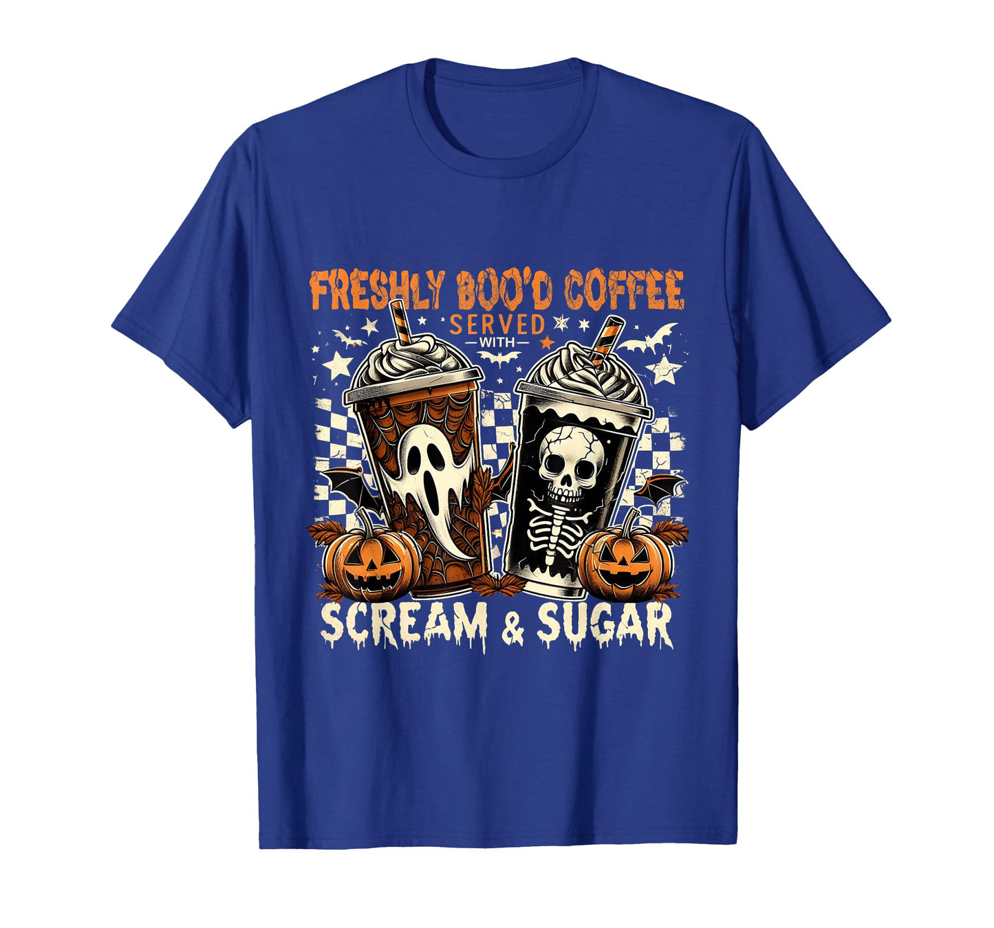 Funny Halloween Ghost Coffee Spooky Drink Coffee Club Art T-Shirt