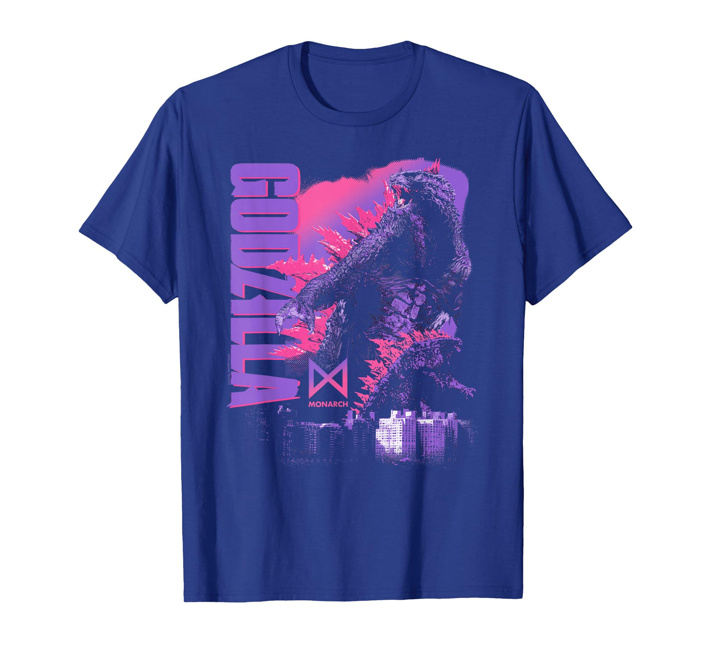 Godzilla x Kong Monarch Collage Purple Text Movie Monster T-Shirt