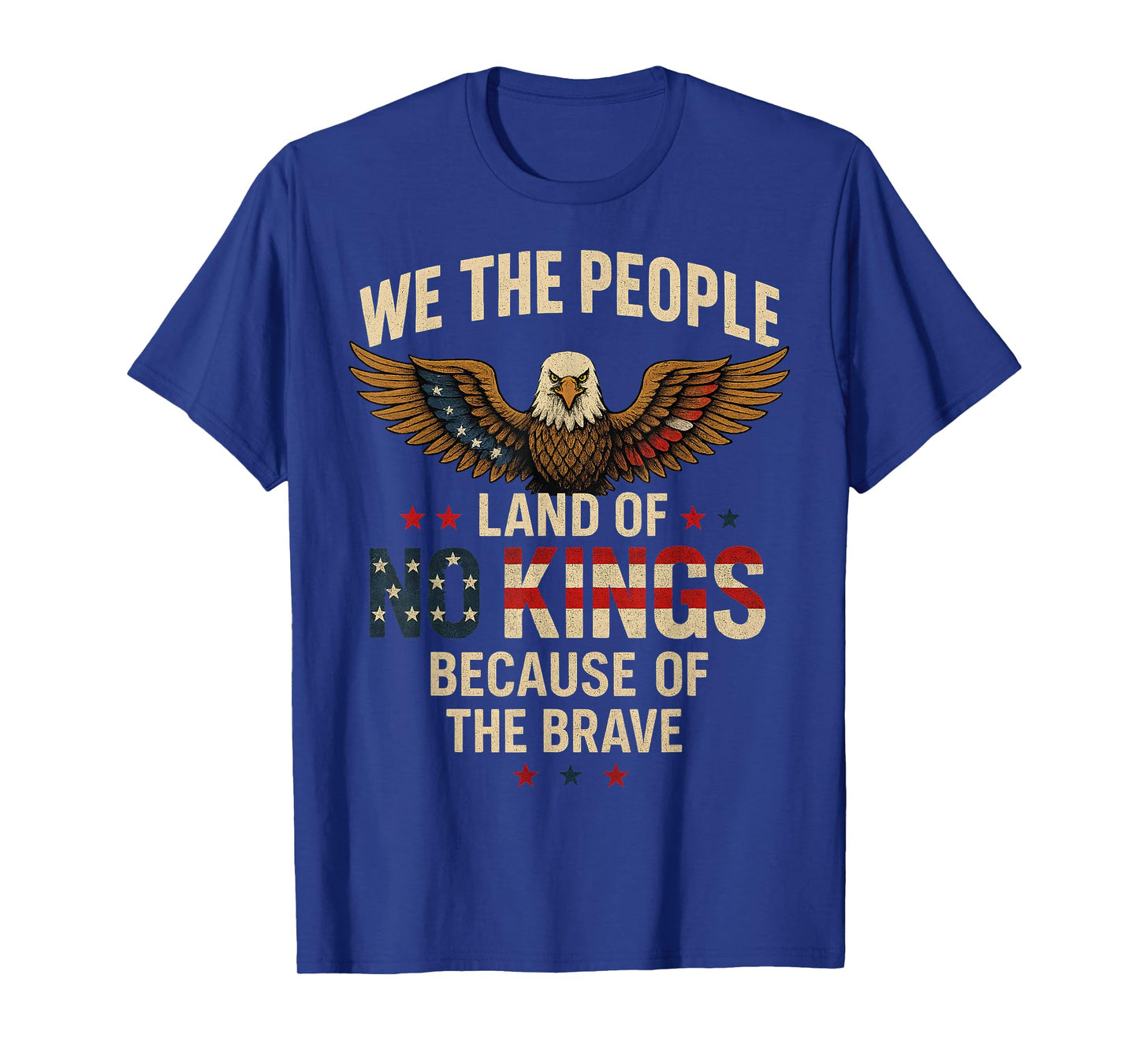No Kings in America We The People Democracy Vintage Flag T-Shirt