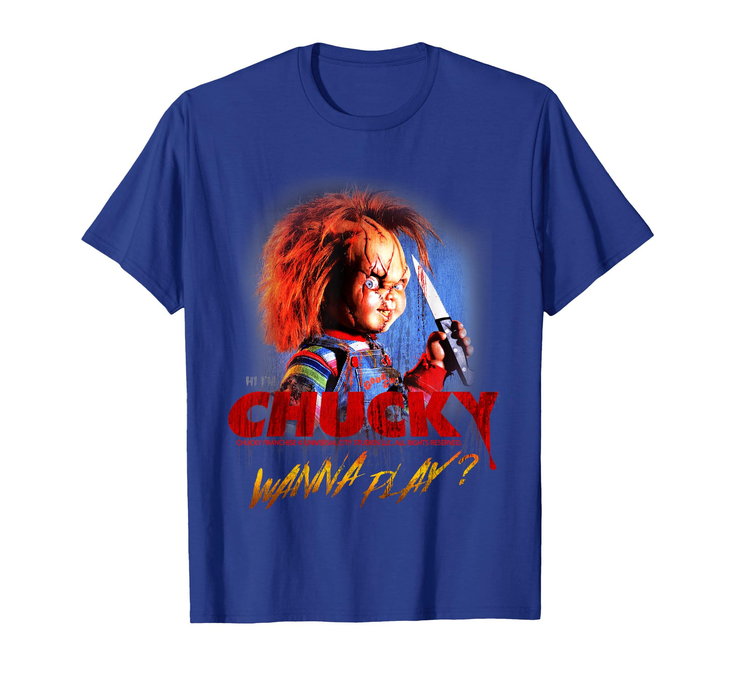 Chucky Halloween Design Wanna Play T-Shirt