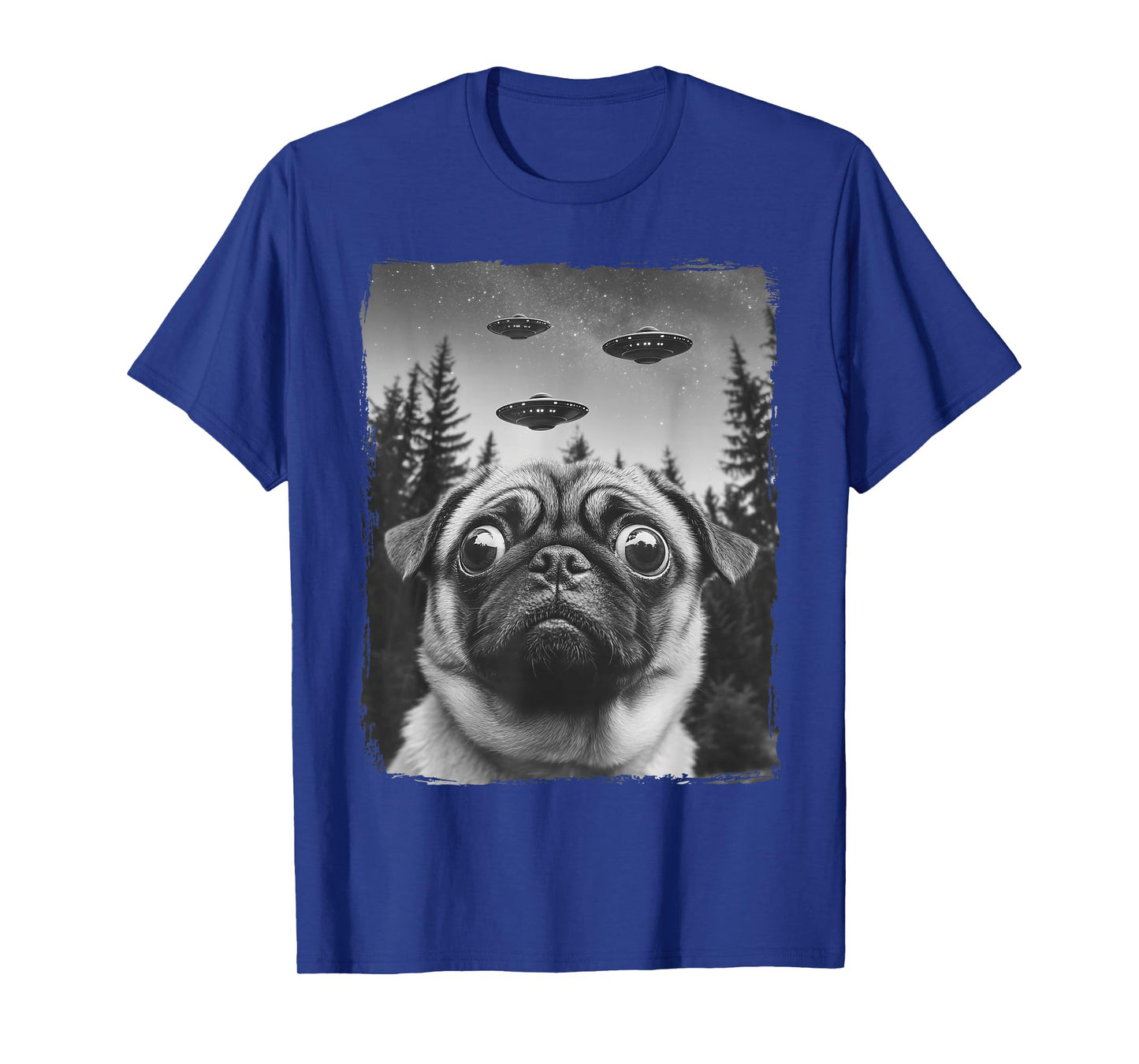 Pug UFO Selfie Funny Pug T-Shirt