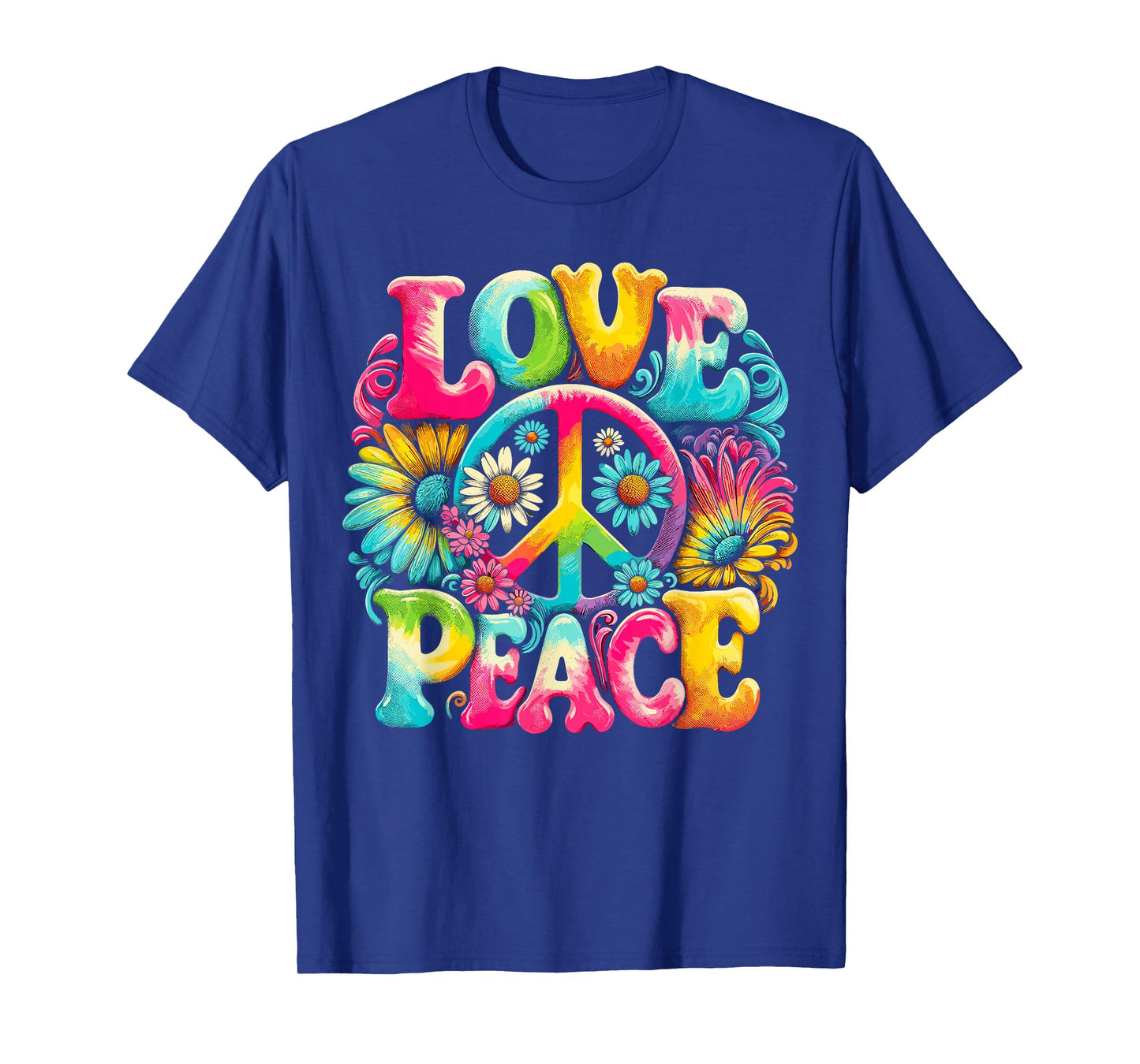 Hippie Peace Sign Love Tie Dye Hippie T-Shirt