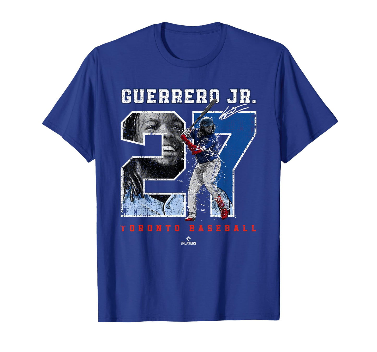 Number and Portrait Vladimir Guerrero Jr Toronto MLBPA T-Shirt