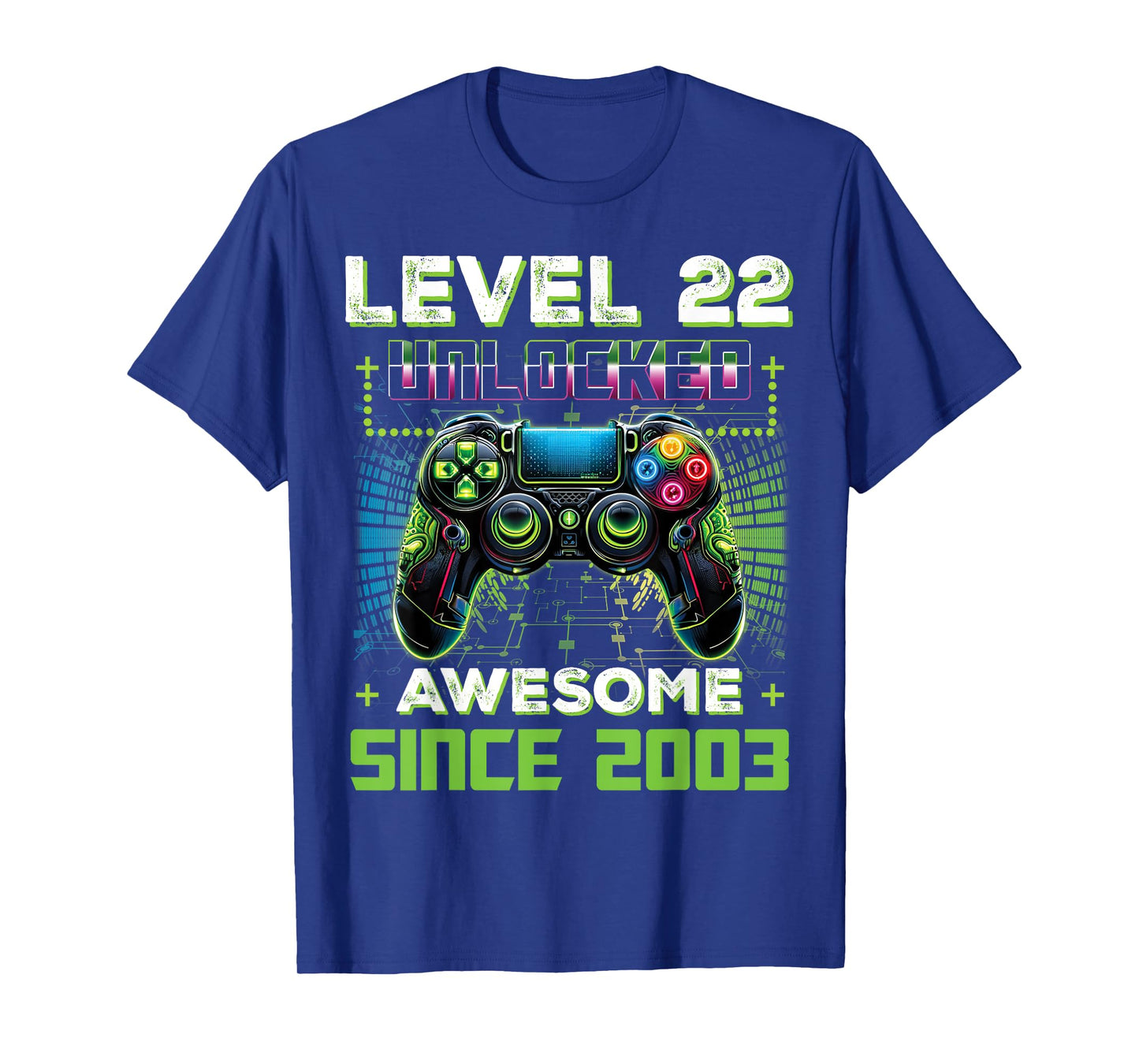 Level 22 Unlocked Video Game Controller 22nd Birthday Gamer T-Shirt
