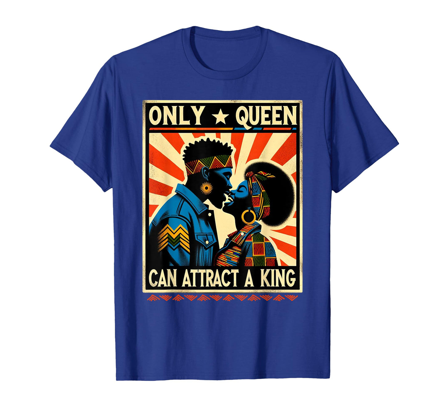 King & Queen Black Love African American Couples Marriage T-Shirt