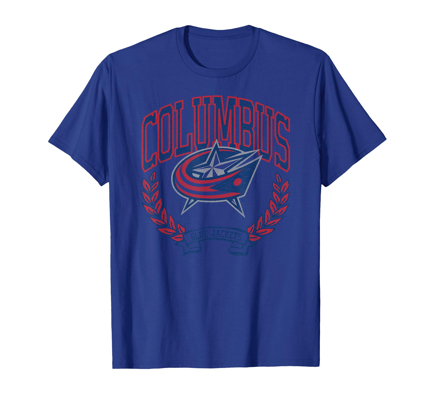 Columbus Blue Jackets Vintage Victory White Licensed T-Shirt