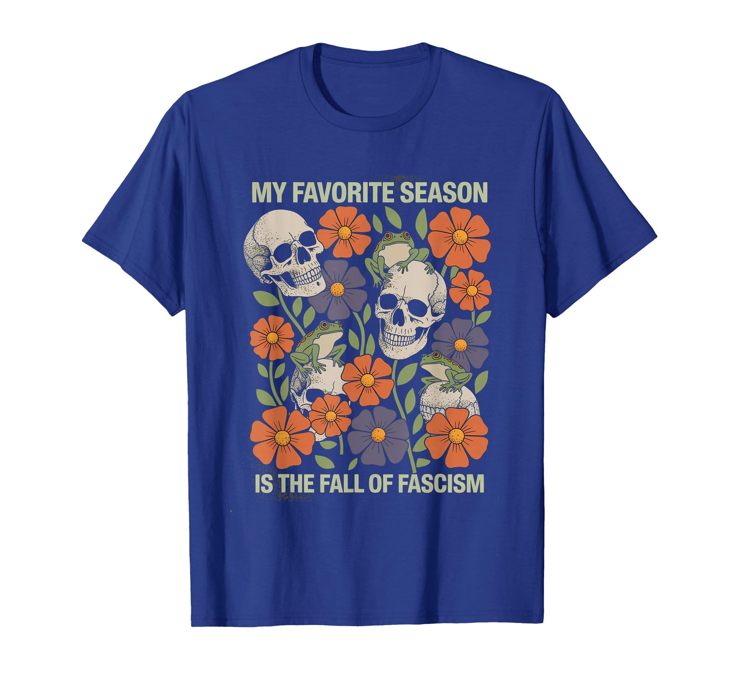 Resistance Frog Retro Floral Groovy No Kings Protest Resist T-Shirt