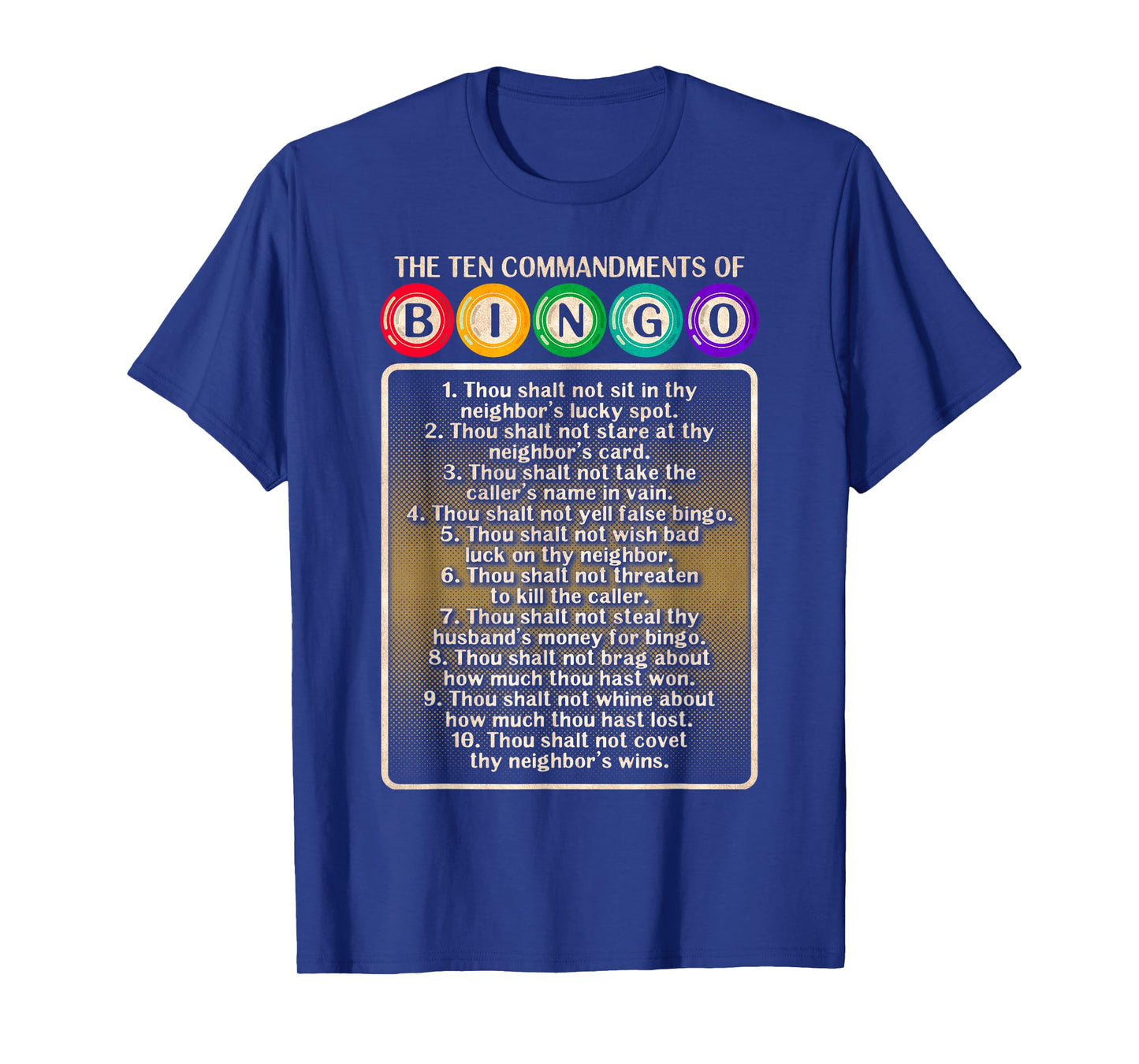10 Commandments Of Bingo - Bingo Player T-Shirt