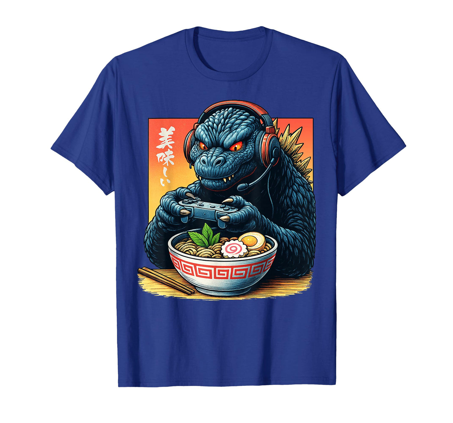 Funny Eating Ramen Japanese Monster Game Lover Birthday T-Shirt
