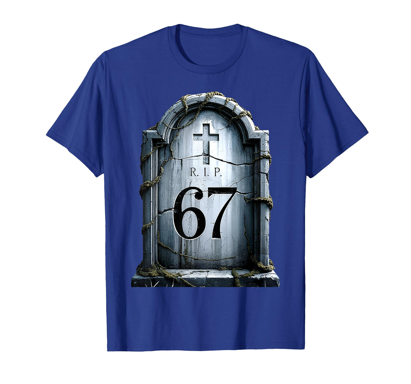 Six Seven Gravestone 67 RIP Tombstone Halloween T-Shirt