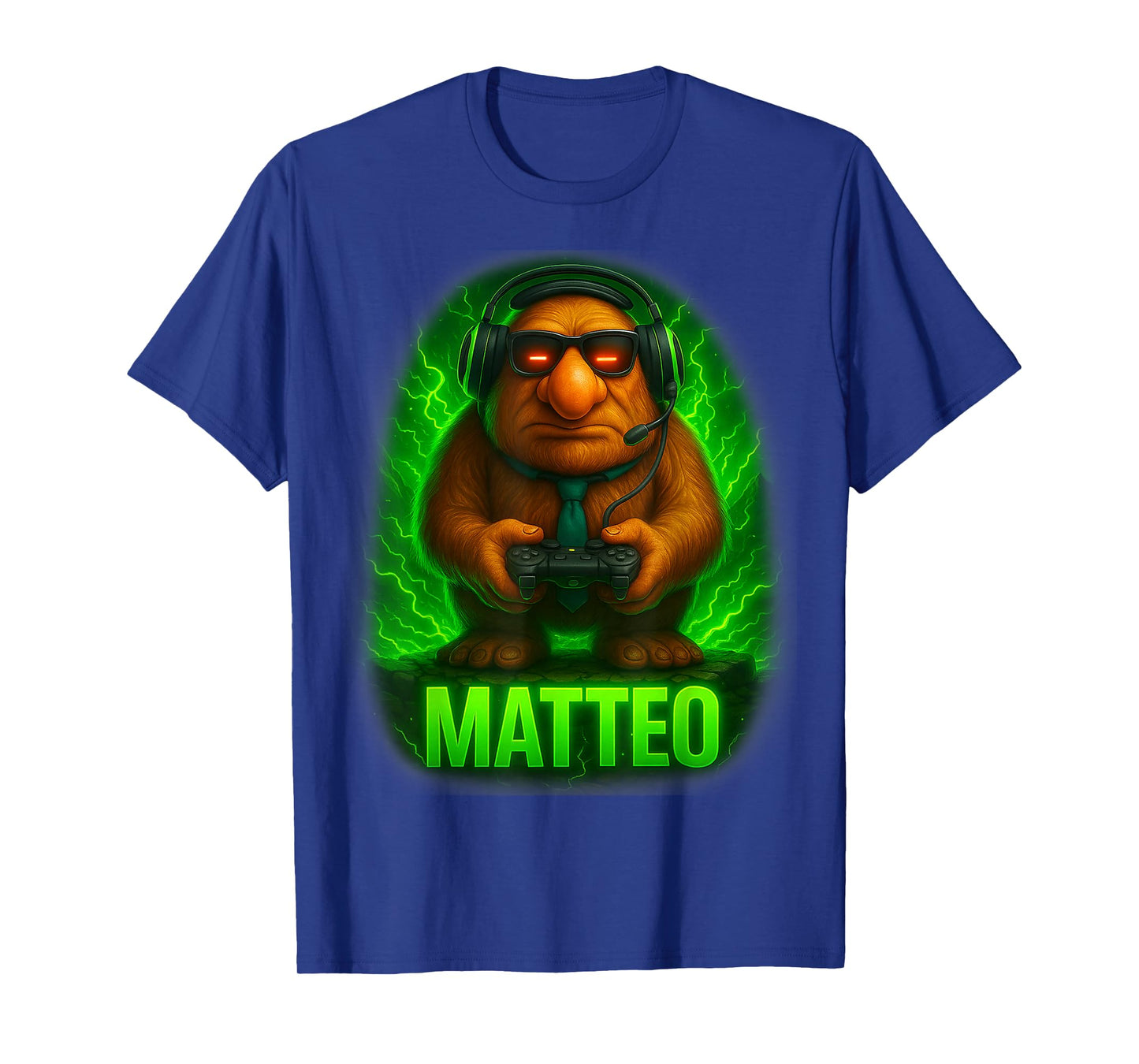 Matteo Meme Italian Brainrot Goblin Tie Hat Vibes Gamer Mode T-Shirt