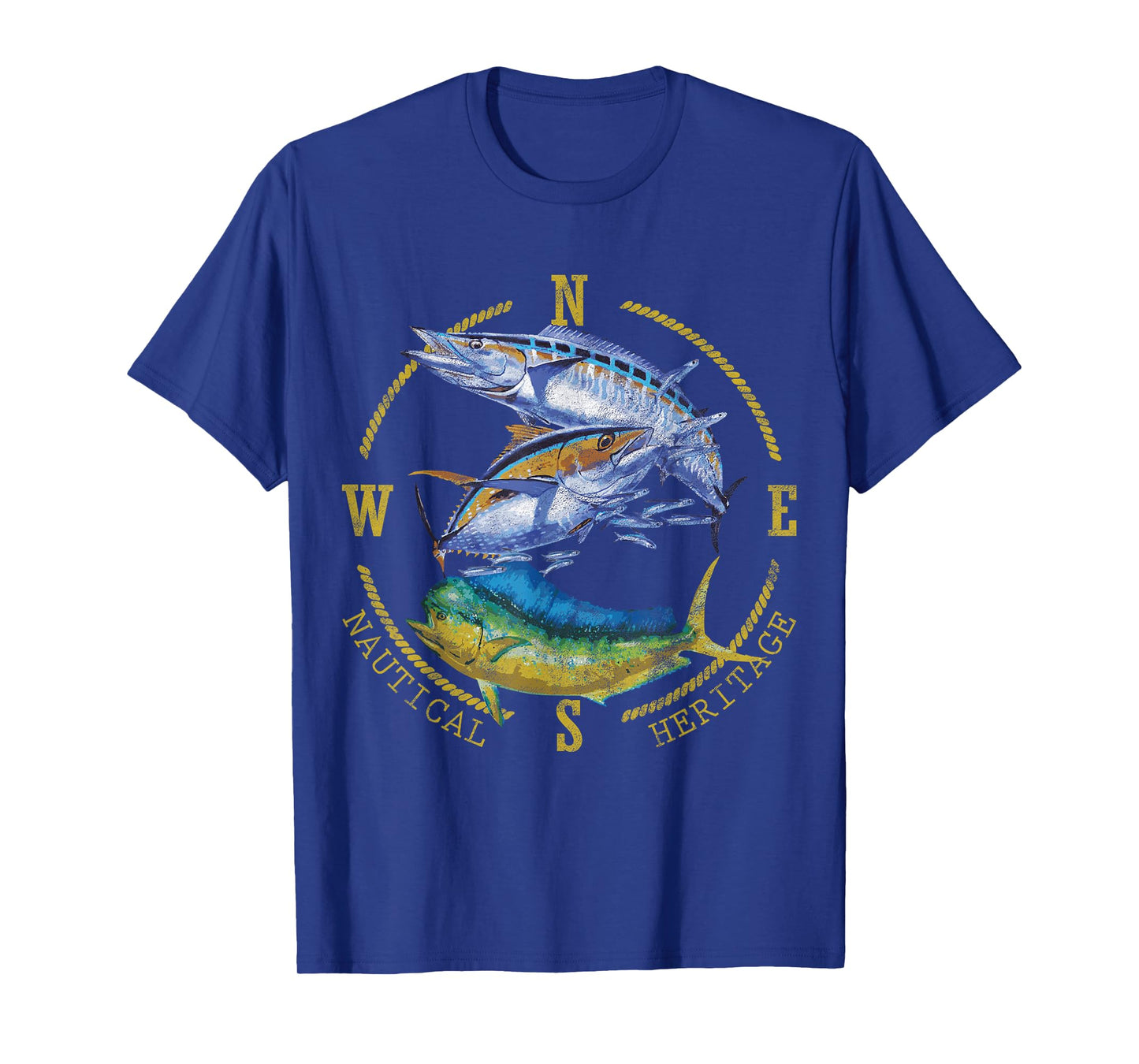 Fish Mahi Mahi Tuna Kingfish Nautical Heritage Fishing Gift T-Shirt