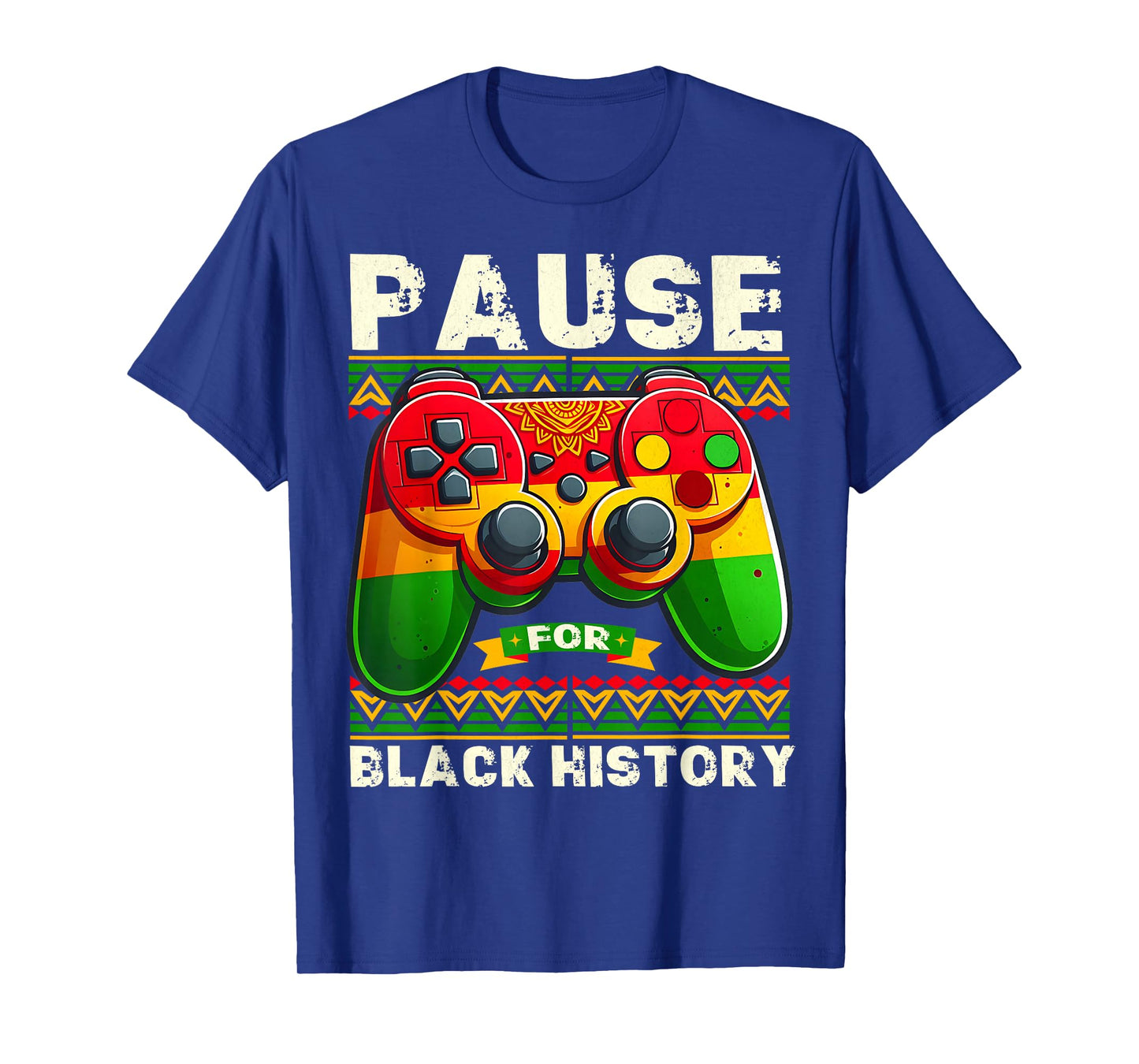 Pause For Black History Month Boys Kids Gamer Video Gaming T-Shirt